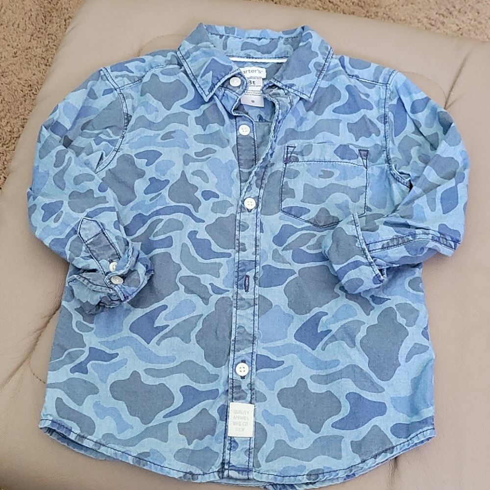 Camouflage blue shirt
